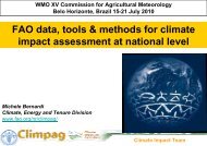 FAO data, tools & methods for climate impact assessment at national ...
