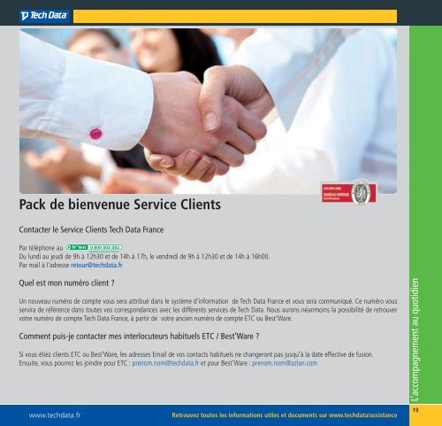 Pack de bienvenue Service Clients - Techdata