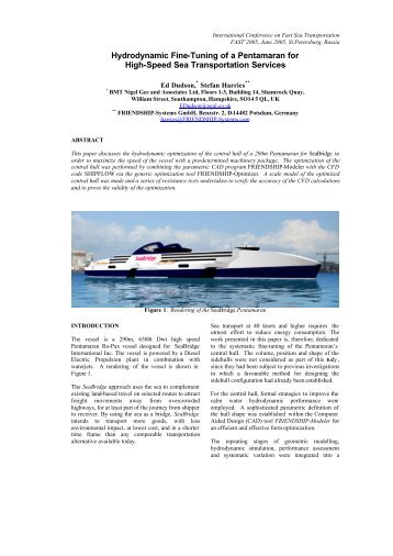 Hydrodynamic Fine-Tuning of a Pentamaran for High-Speed Sea ...