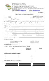 Dealership Application - R - Fertilizer and Pesticide Authority