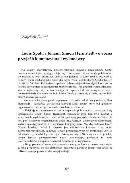 Wojciech Dunaj Louis Spohr i Johann Simon Hermstedt - owocna ...