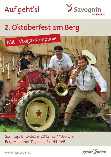 Oktoberfest am Berg 2013 - Savognin Bergbahnen