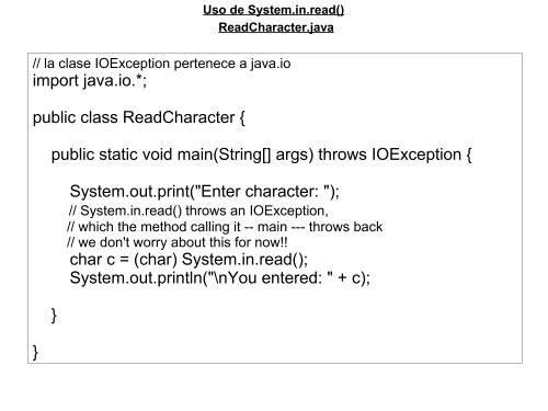 import java.io.*; public class ReadCharacter { public static void main ...