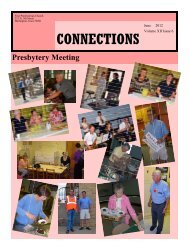 CONNECTIONS - First Presbyterian Church, Burlington Iowa