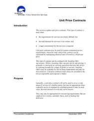 Unit Price Contracts - Department of Public Works and Services