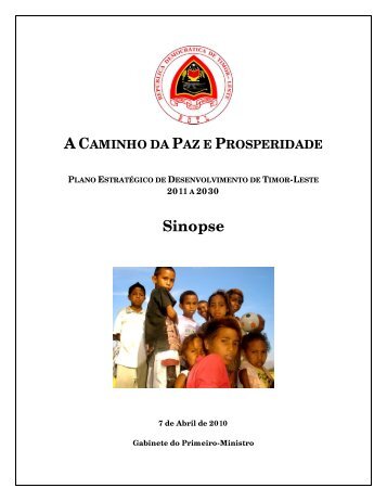 Sumário do Plano Estratégico de Desenvolvimento – Timor-Leste