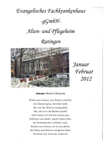 Heimzeitung Januar/Februar 2012 - Evangelisches Alten- und ...
