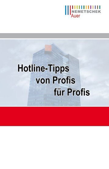 Hotline-Tipps von Profis für Profis - AUER - Die Bausoftware GmbH