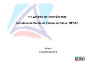 RELATORIO DE GESTÃO 2009.pdf - Sesab - Governo da Bahia