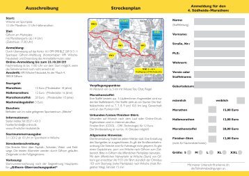 Ausschreibung Streckenplan - VfR Wilsche-Neubokel