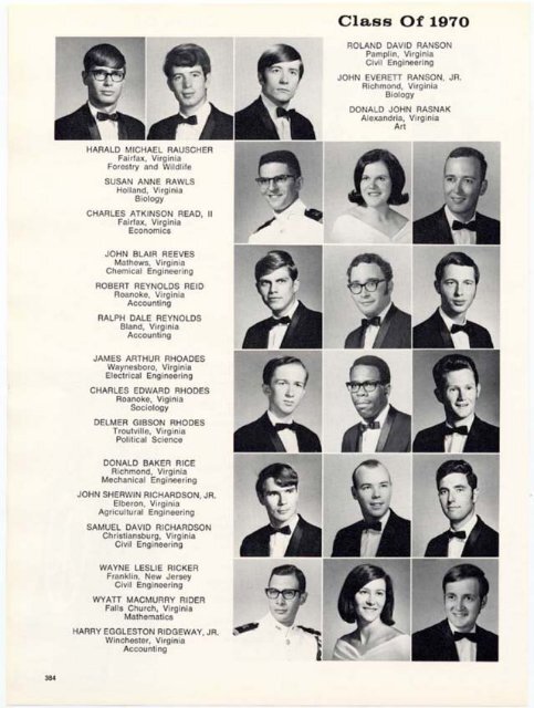 1970 - Virginia Tech