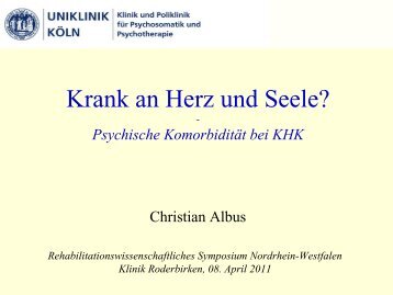 " Krank an Herz und Seele? " [PDF, 880 KB] - Klinik Roderbirken