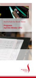 im mai - Hochschule für Musik Mainz - Johannes Gutenberg ...