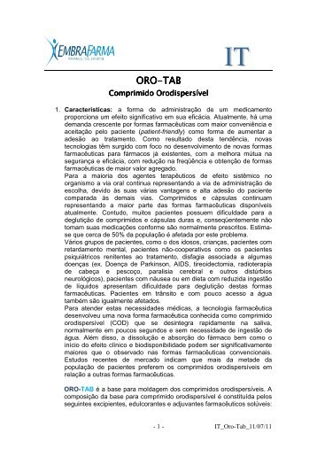 ORO-TAB - EMBRAFARMA