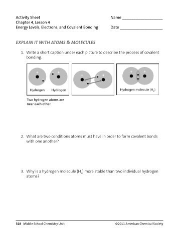 Activity Sheet - Middle School Chemistry