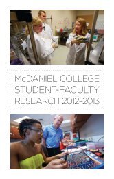 student-faculty collaboration - McDaniel College