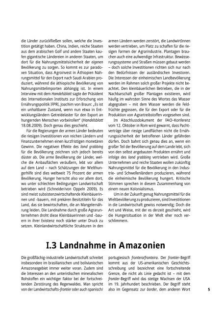 Die neue Landnahme. Amazonien im Visier des Agrobusiness - FDCL