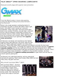 FALK GMAX™ OPEN GEARING LUBRICANTS - Richards Co.