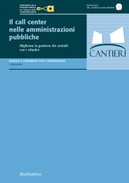 Il call center nelle amministrazioni pubbliche - Dipartimento ...