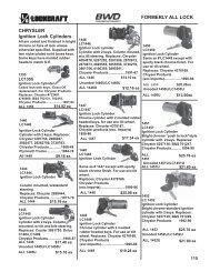 CHRYSLER Ignition Lock Cylinders FORMERLY ALL ... - HATA, Inc.