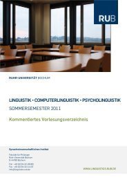 Studienführer Linguistik - Sprachwissenschaftliches Institut - Ruhr ...