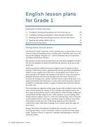 English lesson plans for Grade 1
