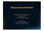 Requirements Elicitation - Chair for Applied Software Engineering