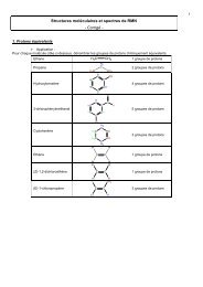 Structures molÃ©culaires et spectres de RMN