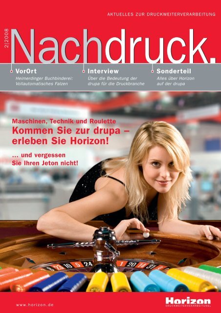 Maschinen, Technik und Roulette Kommen Sie zur ... - Horizon GmbH