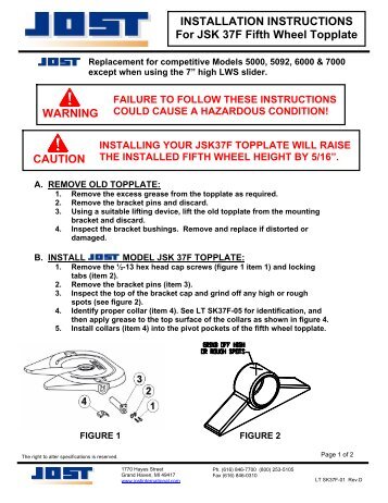 Installation Instructions - JOST International