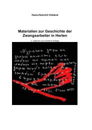 Materialien zur Geschichte der Zwangsarbeiter in Herten - Aktuelles