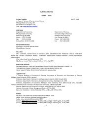 CURRICULUM VITAE Richard T Baillie - Department of Economics ...