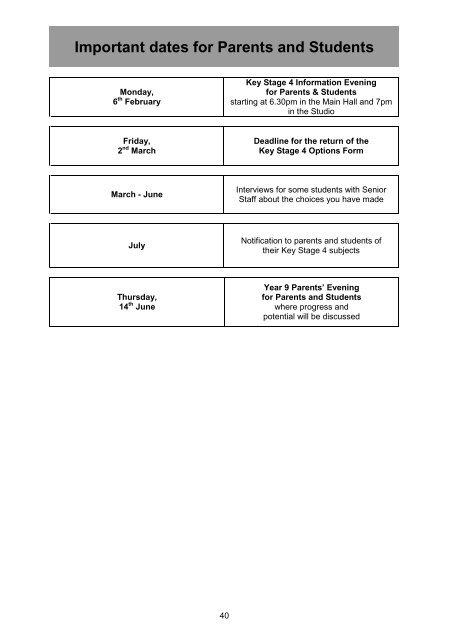 KS4 Options Pathways Booklet 2012-2014 - Pershore High School