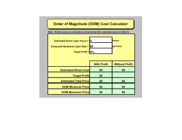 Business & Contract Estimating Tools - McCormick PCS Info