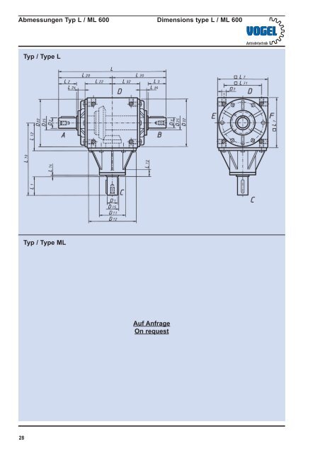 Kegelradgetriebe Spiral bevel gearboxes - Vogel Antriebstechnik