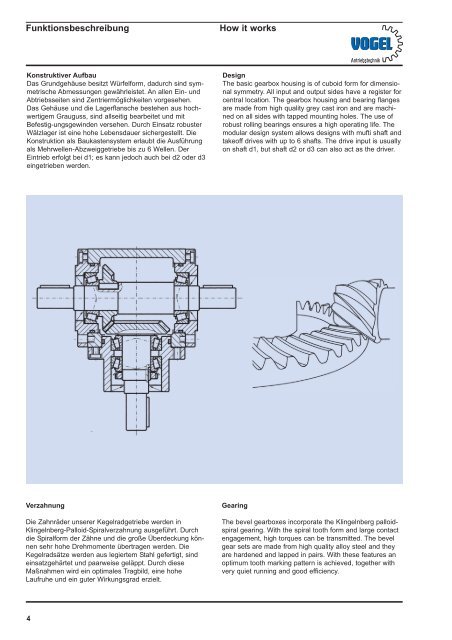 Kegelradgetriebe Spiral bevel gearboxes - Vogel Antriebstechnik