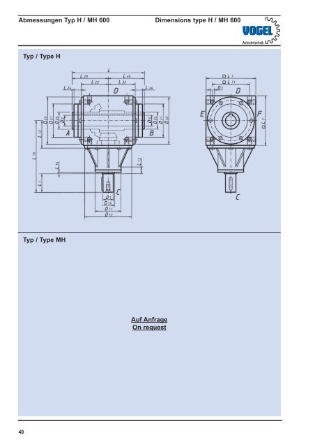 Kegelradgetriebe Spiral bevel gearboxes - Vogel Antriebstechnik