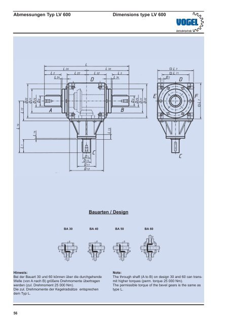 Kegelradgetriebe Spiral bevel gearboxes - Vogel Antriebstechnik