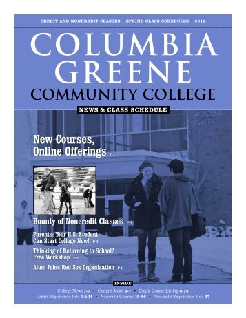 New Courses, Online - Columbia-Greene Community College