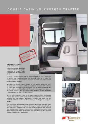 DOUBLE CABIN VOLKSWAGEN CRAFTER - Snoeks