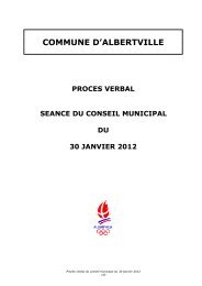 commune d'albertville proces verbal seance du ... - Ville d'Albertville