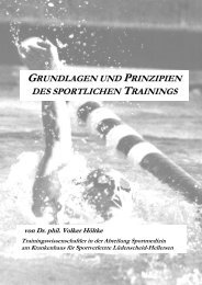 GRUNDLAGEN UND PRINZIPIEN DES SPORTLICHEN TRAININGS