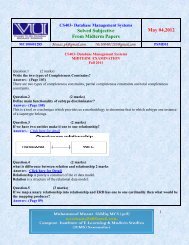 Database Management Systems Solved Subjective from ... - vuZs