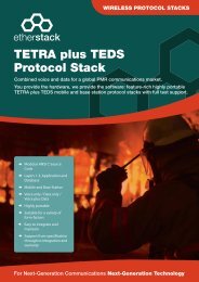 TETRA plus TEDS Protocol Stack - Etherstack