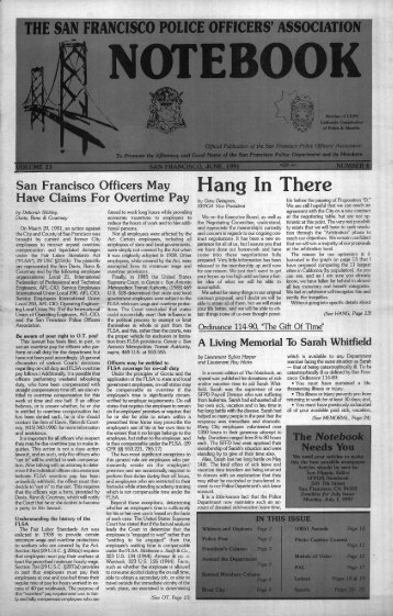 June 1991 - San Francisco Police Officers Association