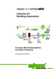 Libraries for Building Automation Function Block ... - Wago