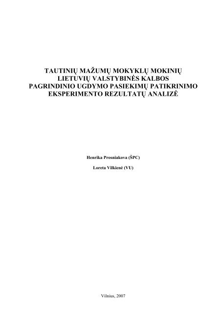 2006 m. lietuviÅ³ valstybinÄs kalbos PUPP bandomojo testavimo ...