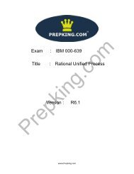 Exam : IBM 000-639 Title : Rational Unified Process ... - PrepKing.com