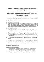 Mechanical Weed Management of Cereal and Vegetable Crops