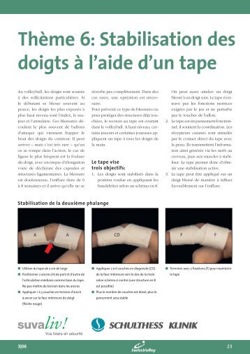 Thème 6: Stabilisation des doigts à l'aide d'un tape